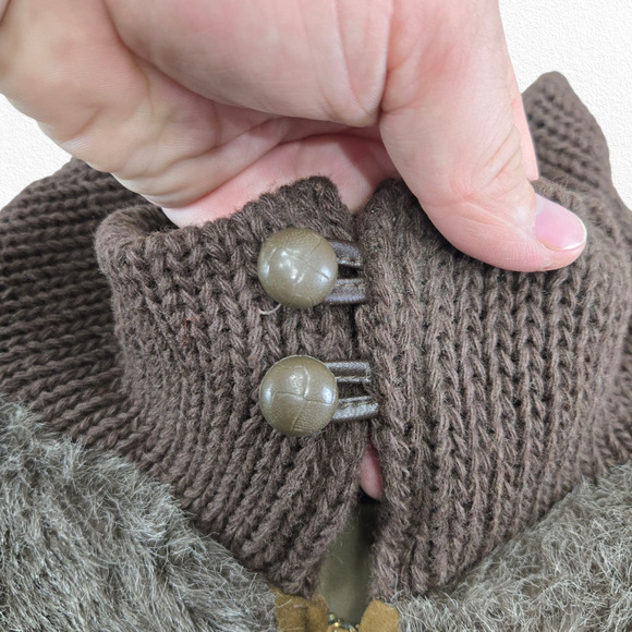 Vintage 70s Master-Jac Brown Faux Fur Bomber Jacket Quilted Lining Size Large - Picture 7 of 11